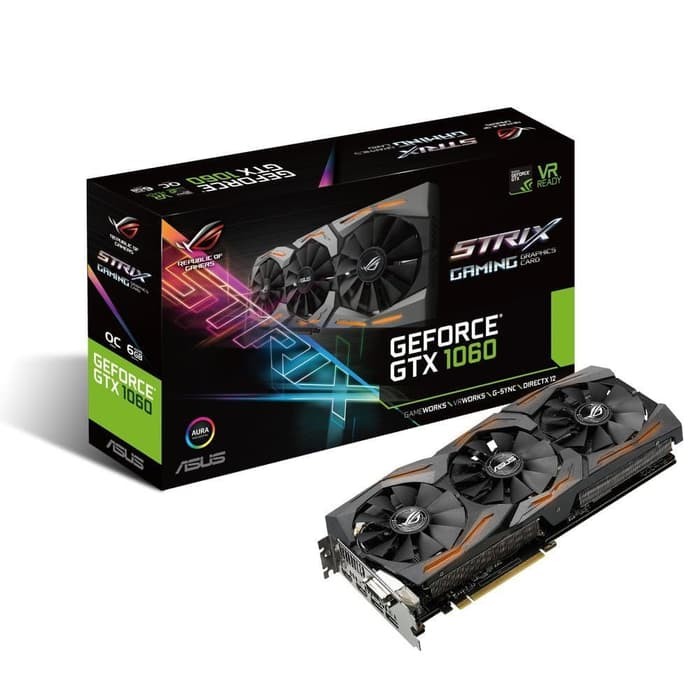 VGA Card NVIDIA ASUS ROG STRIX-GTX1060-06G GDDR5 OC 6GB Nvidia Graphic