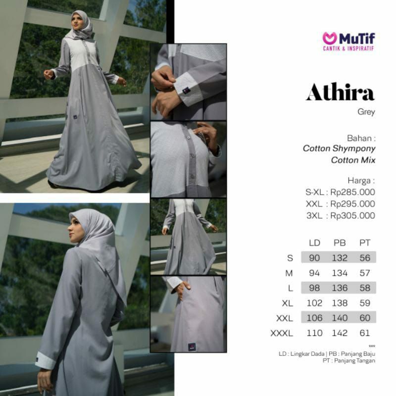 GAMIS MUTIF ATHIRA GREY