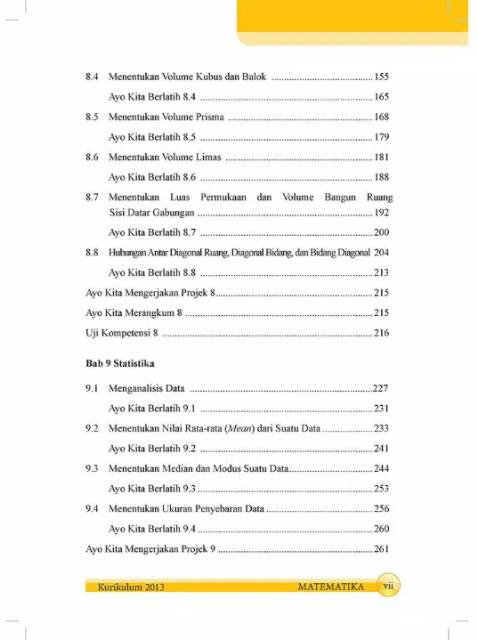 Buku Matematika Smp Kelas 8 Semester 2 K13 Revisi 2017 Shopee Indonesia