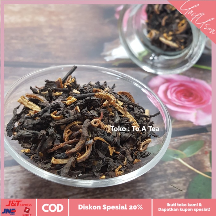 

⭐COD⭐ Natural Orange Puerh Tea - Teh Puerh Dengan Jeruk Alami 200g