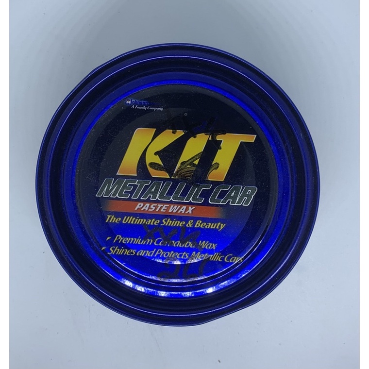 KIT Paste Wax Metalik Car Original Poles Polis Kaleng Biru Mengkilatkan Cat Gores 225 Gr