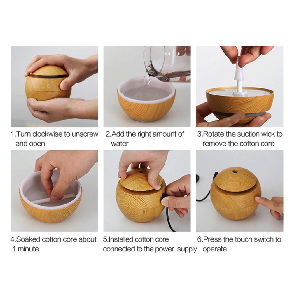 TAFFWERE  Humidifier Aromatherapy Uap Aromaterapi pengharum ruangan essential Ultrasonic Aroma terapi humidi taffwere SPA Pengharum Ruangan Parfum-8