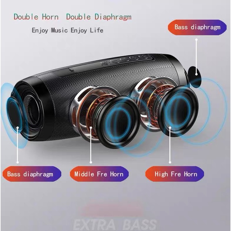 【33LV.ID】Speaker Bluetooth 5.0 TG157 LED Pulse Wireless USB SUPER BASS MINI