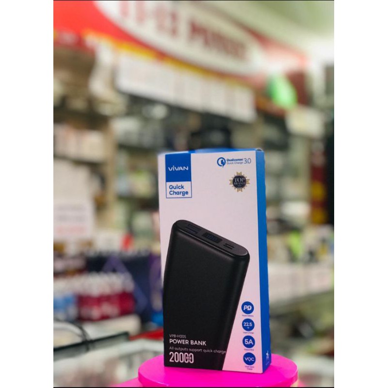 PowerBank Vivan 20.000mAh  (VPB-H20S) All support quick charge