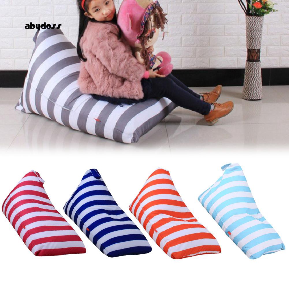 Aby Home Striped Children Stuffed Animal Toy Storage Bean Bag