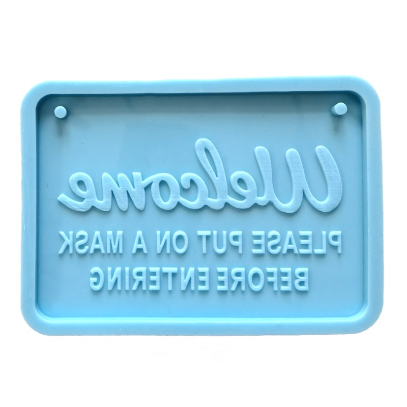 SIY  DIY Welcome-Door Plate Resin Mold Silicone Letter Sign Resin Mold Craft Tools