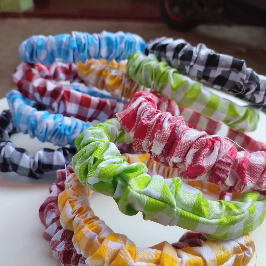 Bandana korea nagita slavina terbaru bando viral bando scrunchie bando ruffle premium