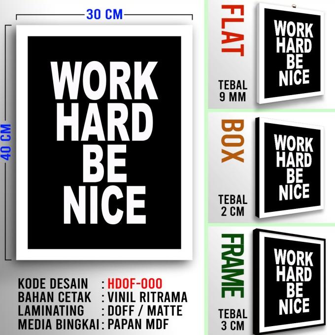 Hiasan Dinding Typografi Seri Motivasi Kantor