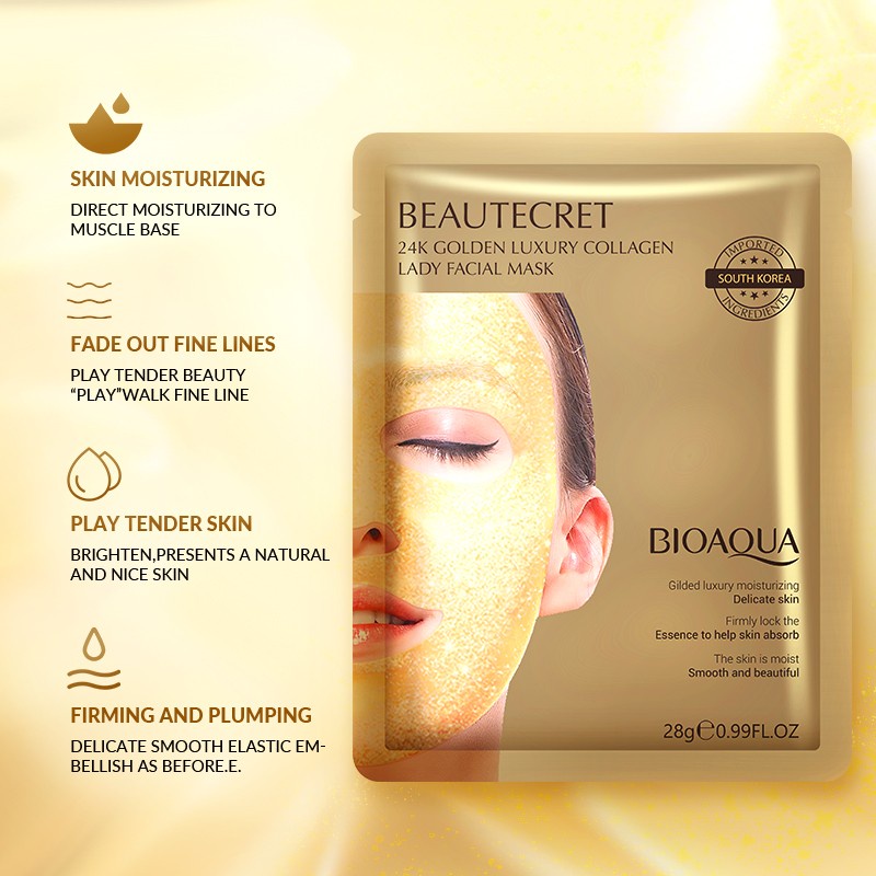 【BPOM】BIOAQUA masker sheet mask 24K Golden Luxury