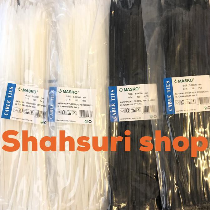 Kabel cable tali ties sabuk 3,6x300 mm 30 cm masko TERLARIS