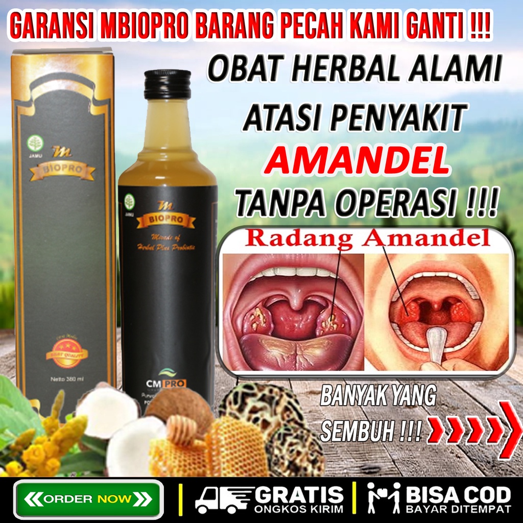 Obat Amandel Paling Ampuh Mbiopro Original BPOM Obat Amandel Anak paling ampuh - Obat Amandel Dewasa