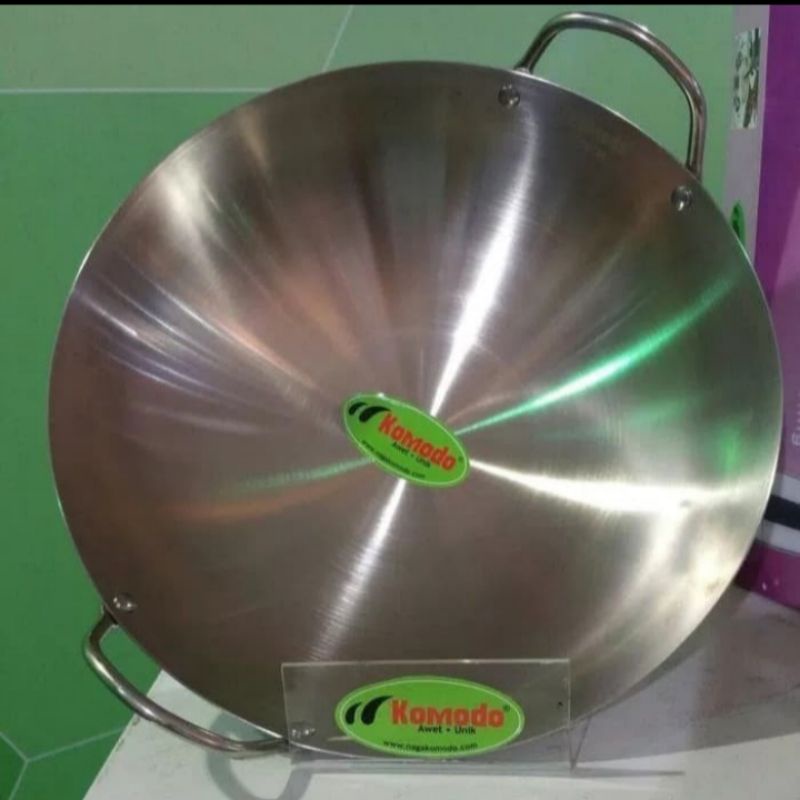 Wajan Kuali Stainless steel Uk.40 cm/Wajan Masak Stainless