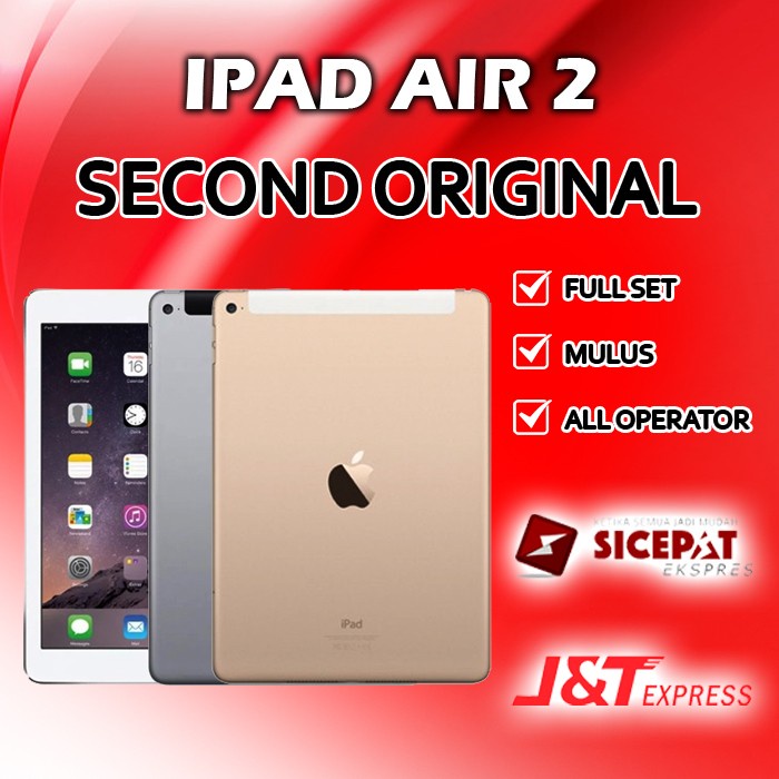 [Tablet/Tab/Pad] Ipad Air 2 Second Bekas 32Gb Cell + Wifi Original 100% Tablet / Ipad / Tab / Pad /