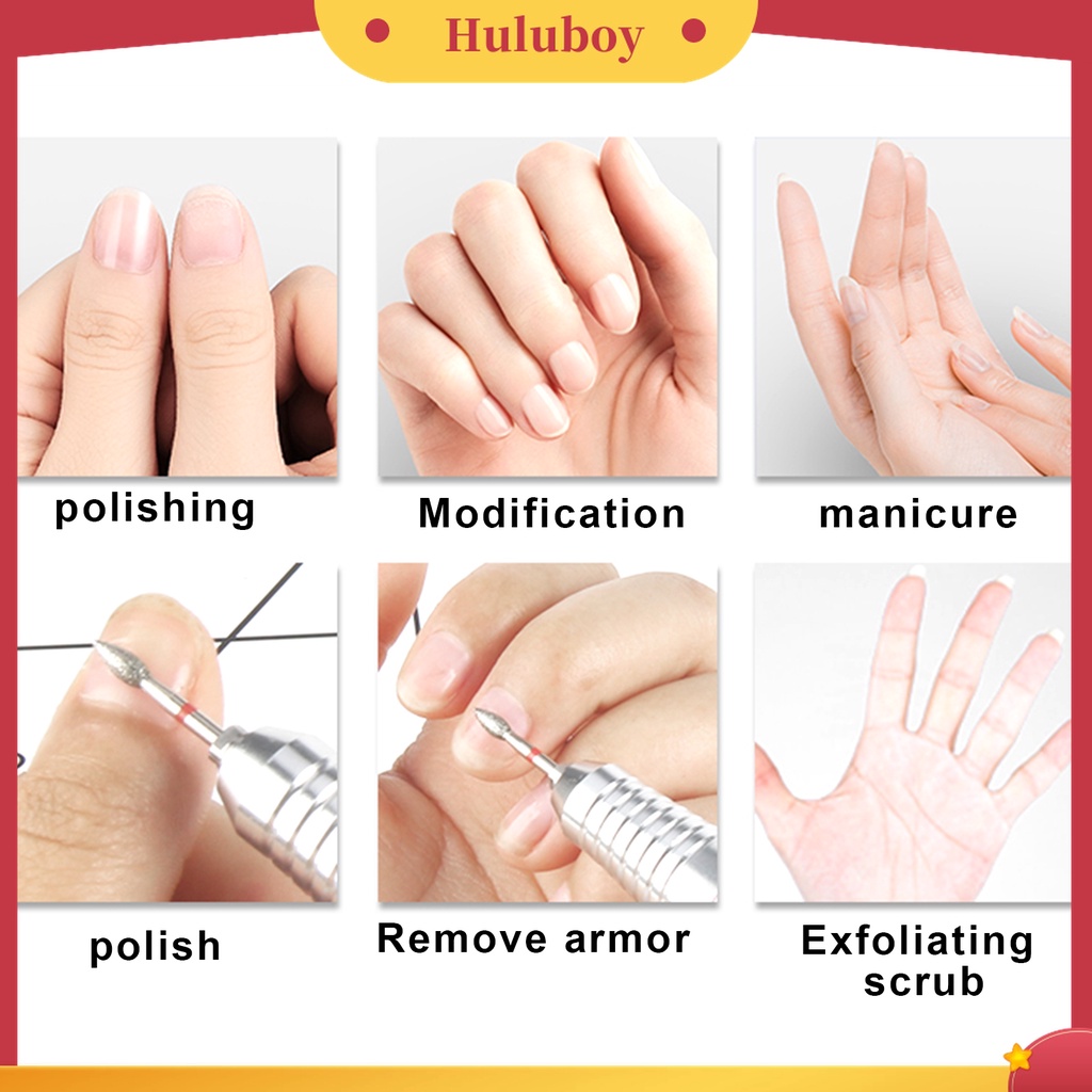 Huluboy Huluboy♡ Mata Bor Poles Kuku Elektrik Untuk Manicure / Pedicure