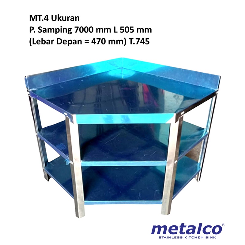 Meja Stainless Steel Metalco MT-4 MEJA DAPUR SURABAYA