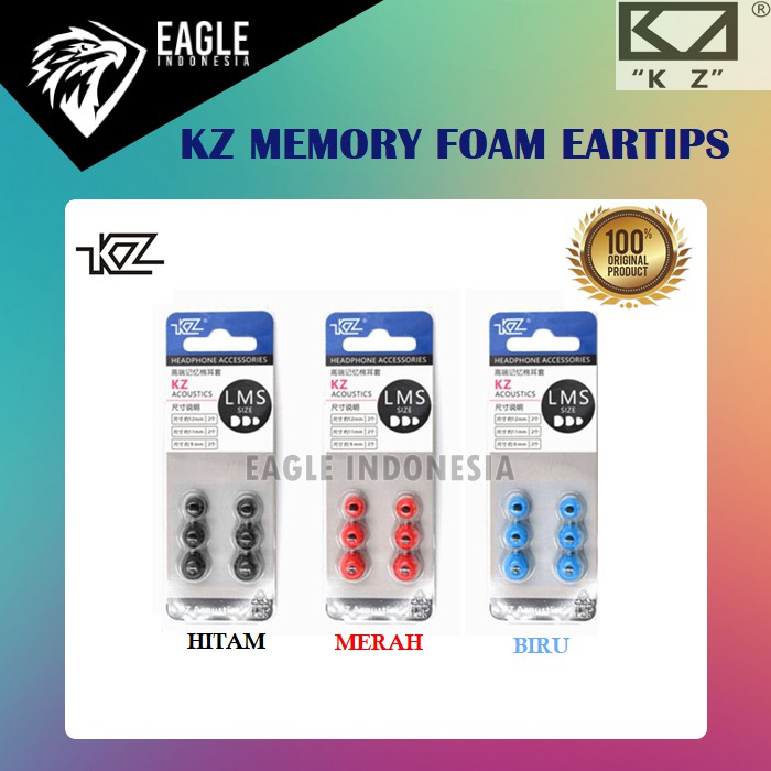 KZ Original 3 Pair Noise Isolating Memory Foam Eartips