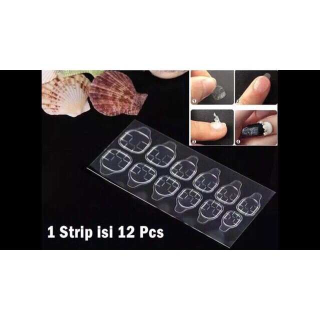 LEM KUKU GEL 12 PCS PER SET untuk fake nails atau false nails stocker nail stiker kuku