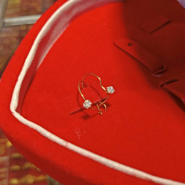 Anting anak dan dewasa emas asli kadar 700 0.5 0,5 g gr gram