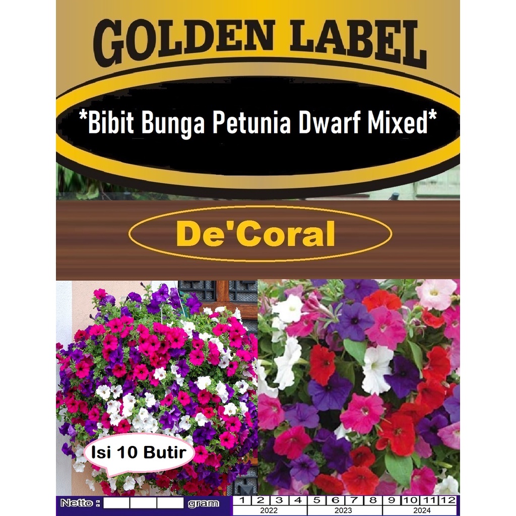 Bibit Bunga Petunia Dwarf Mixed|Benih Bunga Petunia Mix|Bunga Gantung