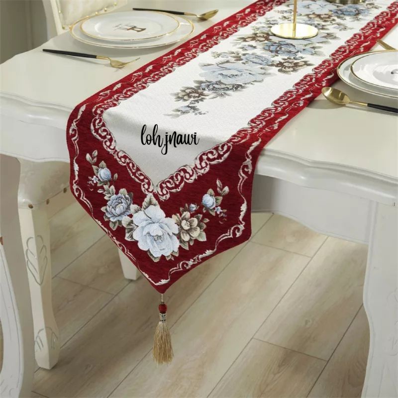 Table Runner Belgie 35x180 cm Mewah Impor European Style