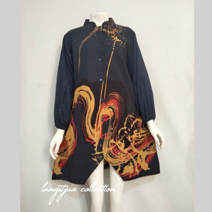 ATASAN BATIK WANITA TUNIK KRAH SHANGHAI BUSUI FRIENDLY | TUNIK AILLEN 01