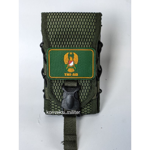 Sarung hp tactical jaring hijau TNI