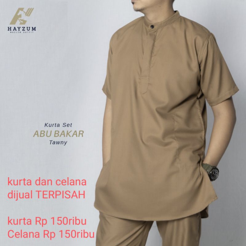 Kurta Dan Sirwal Abu Bakar by Hayzum ( Kurta 150rb dan Celana 150rb Di Jual TERPISAH )