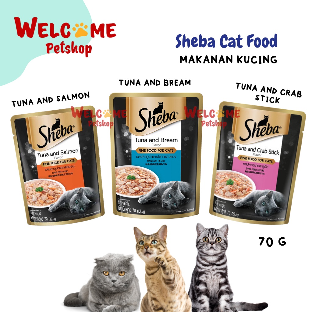 Sheba Pouch 70gr Adult Wet Food Makanan Basah Kucing Dewasa