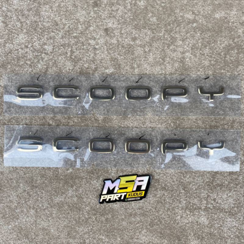 Emblem Scoopy 3d timbul gold crome emblem logo scoopy stiker sticker logo scoopy original