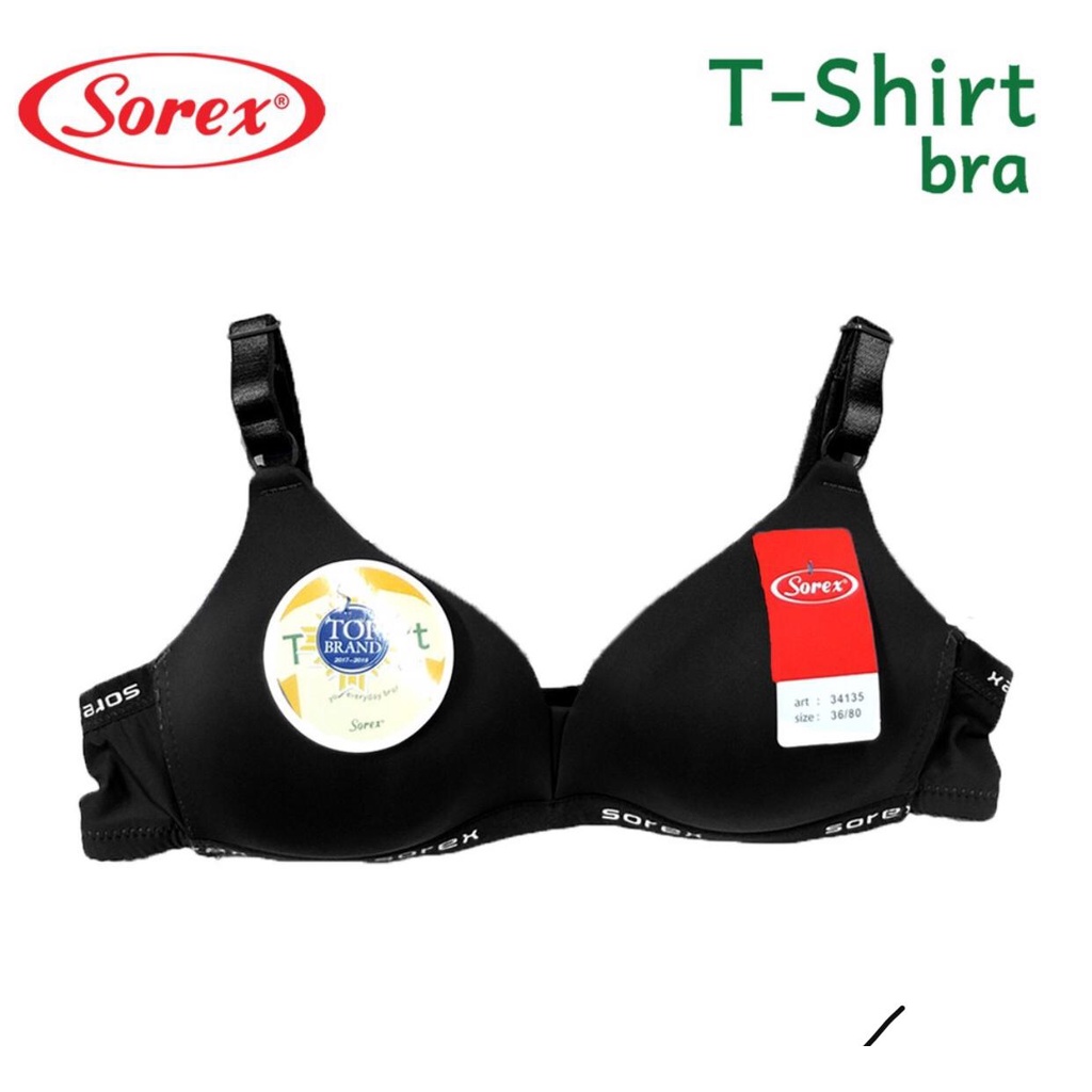 BRA BH Sorex 34135T-shirt || Bra Busa Sedang ORIGINAL FASHION  || Tanpa Kawat| Kait 3 Setara Cup B BH Harian