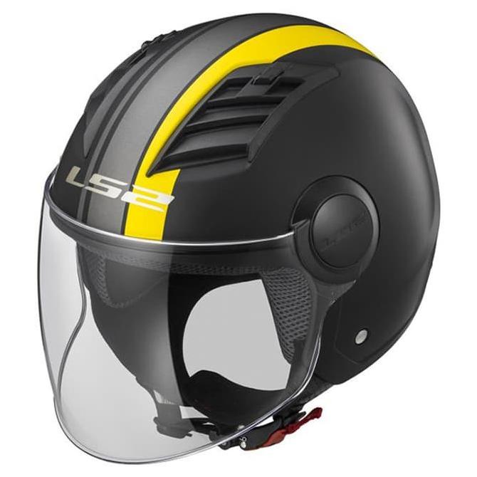 Helm Half face LS2 Airflow Metropolis Black Yellow OF562