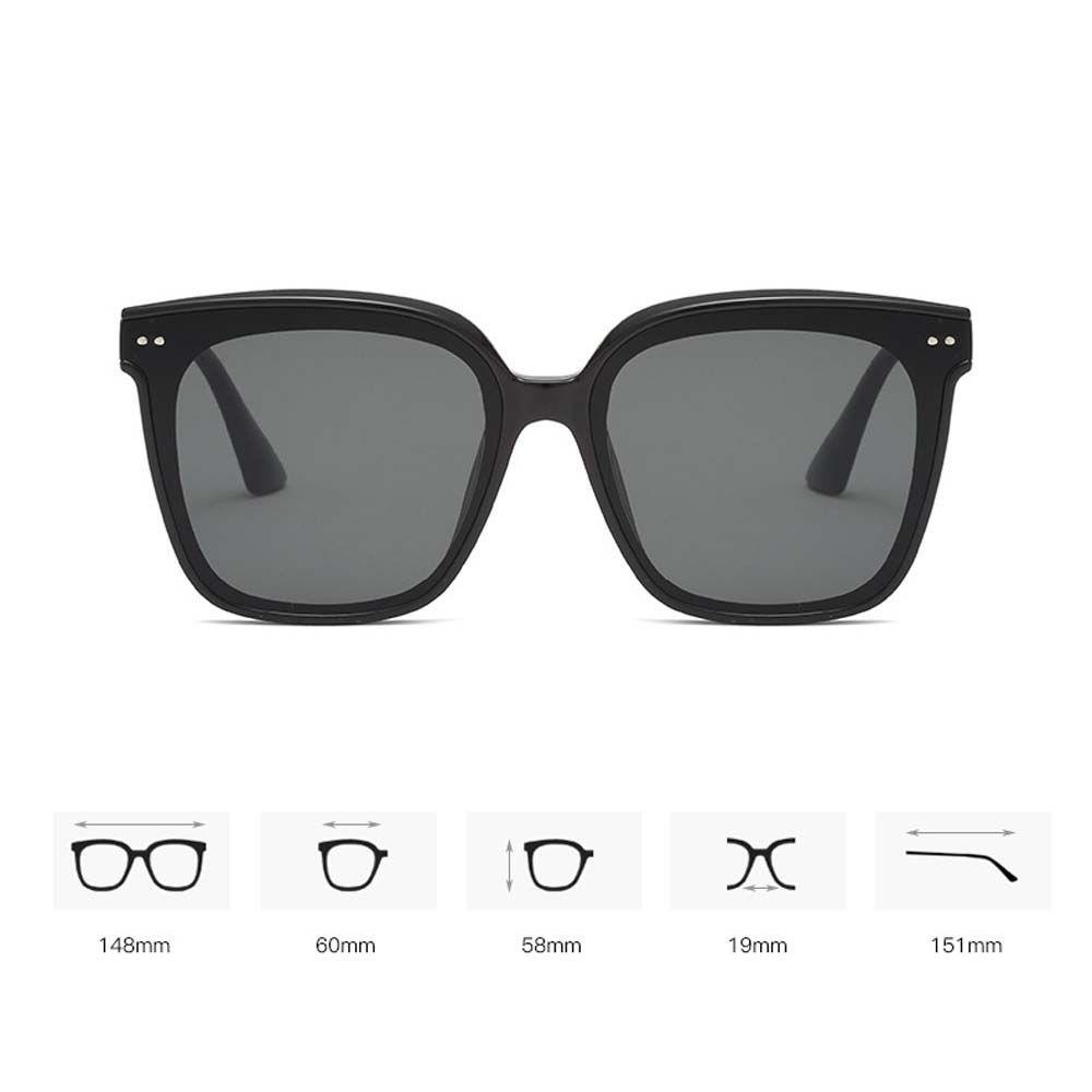 Mxbeauty Kacamata Bingkai Persegi UV400 Vintage Anti-UV Oversize Anti-Reflective Musim Panas Kacamata Hitam Besar
