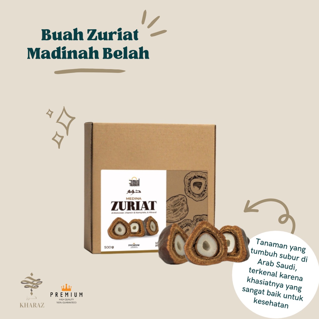 

Buah Zuriat Madinah Medina Doum Belah 500gr Premium High Quality