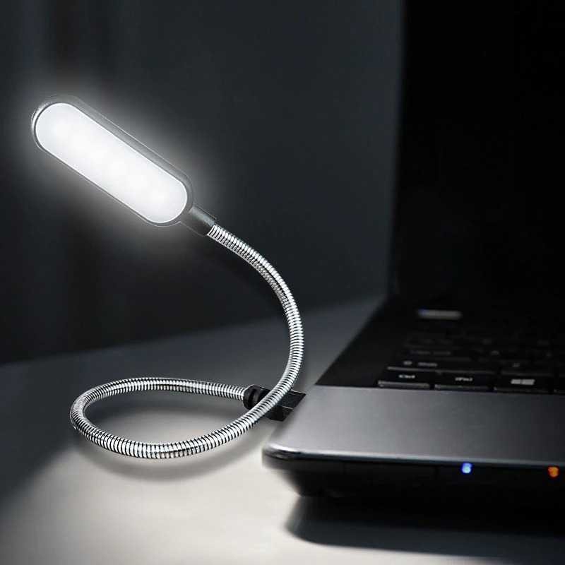 Lampu Belajar LED USB Metal Flexible 4 LED USB powered FM105 Hitam-1