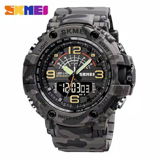 SKMEI 1617/JAM PRIA SPORT DUALTIME WATERESISTAN ORIGINAL/SKMEI SPORT TYPE 1617 TERMURAH/SKMEI 1617 TERLARIS