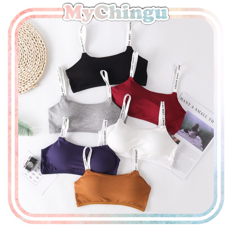 ❀ Chingu ❀ PW003 (Bahan Tipis) COD Bra Wanita Sexy Love Secret Pakaian Dalam Wanita BH Tanpa Kawat