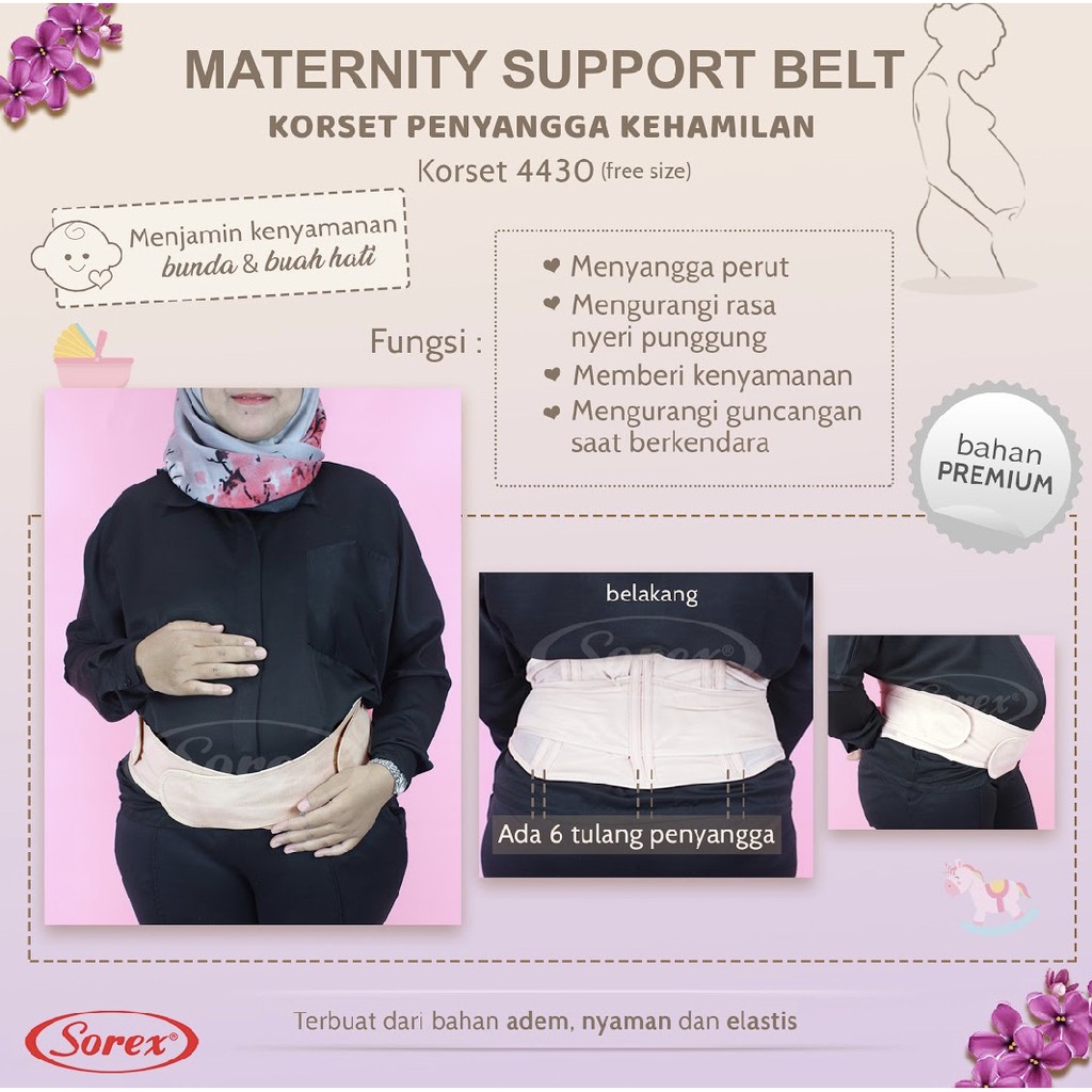 KORSET PENYANGGA PERUT IBU HAMIL SOREX 4427 / SOREX 4430 SOREX MATERNITY SUPPORT BELT KORSET