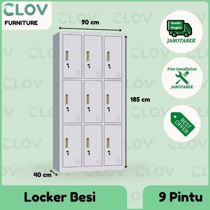 

Cabinet | Clov Locker Besi / Lemari Loker Besi / Loker Karyawan 9 Pintu Everet