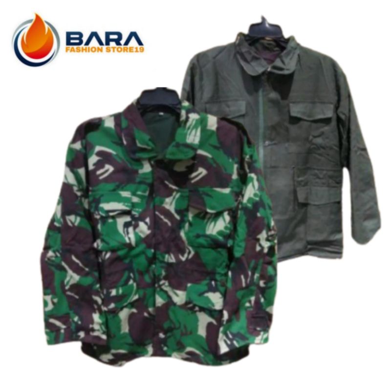 Jaket loreng tni model bulak balik / jaket bb loreng malvinas / jaket parka army