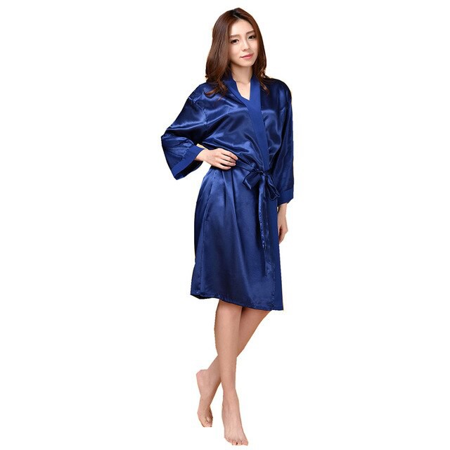 Kimono Tidur Panjang Satin Outer Kimono Sleep Sexy Sleepwear