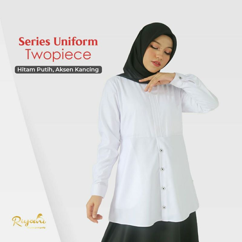 Gamis Dress Seragam Kantor Dinas Syar I Hitam Putih Pns Cpns Psh Asn Model Setelan Atas Bawah Shopee Indonesia