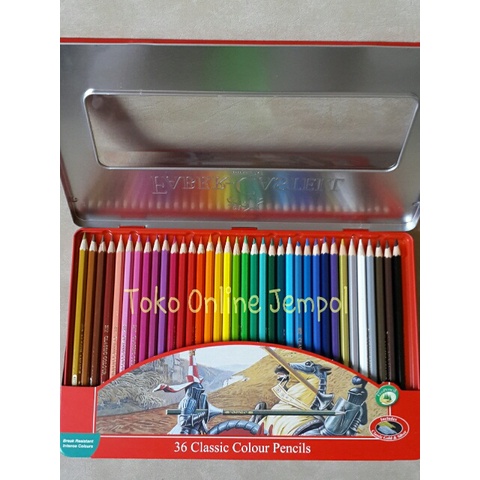 

WARNAPENSIL- ATK110FC ( 36 WARNA KALENG CLASSIC PENCIL 115846 FABER CASTELL TIN CAS -PENSIL WARNA