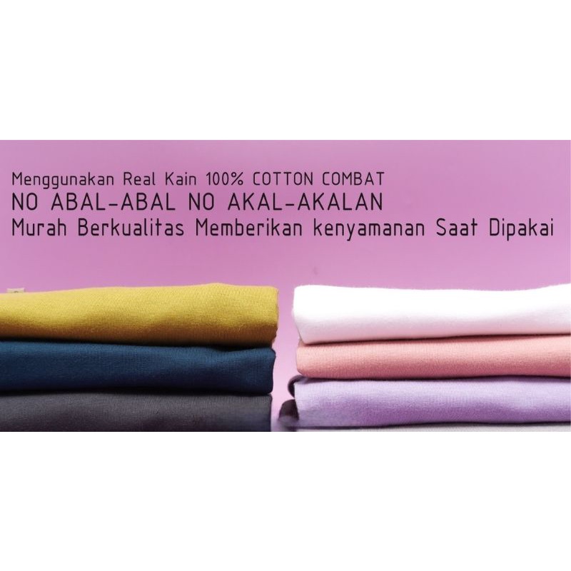 KAOS POLOS OVERSIZE HIJAB WANITA TANGAN 3/4 BAJU OVERSIZED COTTON COMBED 24S BIG SIZE BEST SELLER