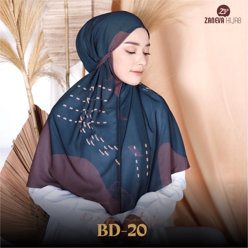 Zaneva motif Jilbab Bergo (Grade B)