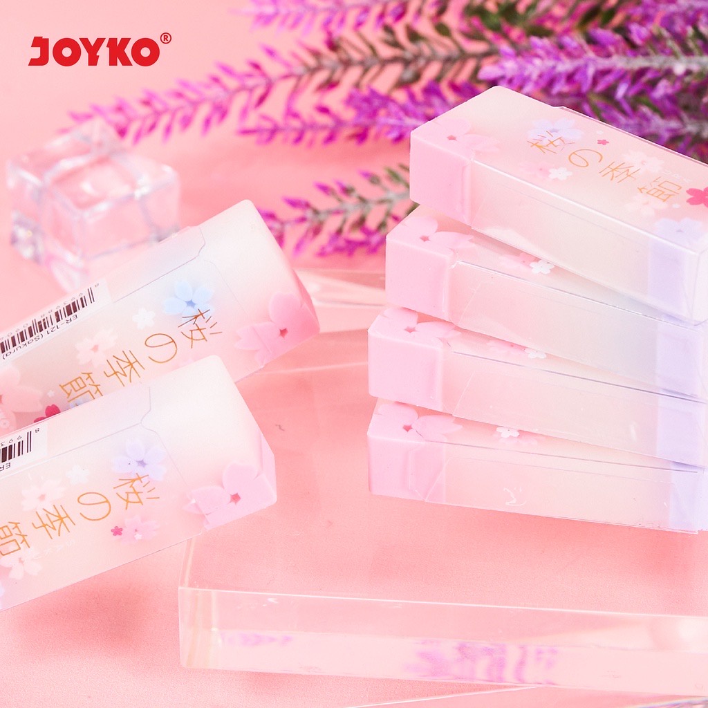 Penghapus Joyko Sakura ER-121 ER-124 setip stip Eraser hapusan pensil jepang kokeshi bunga Cherry blossoms