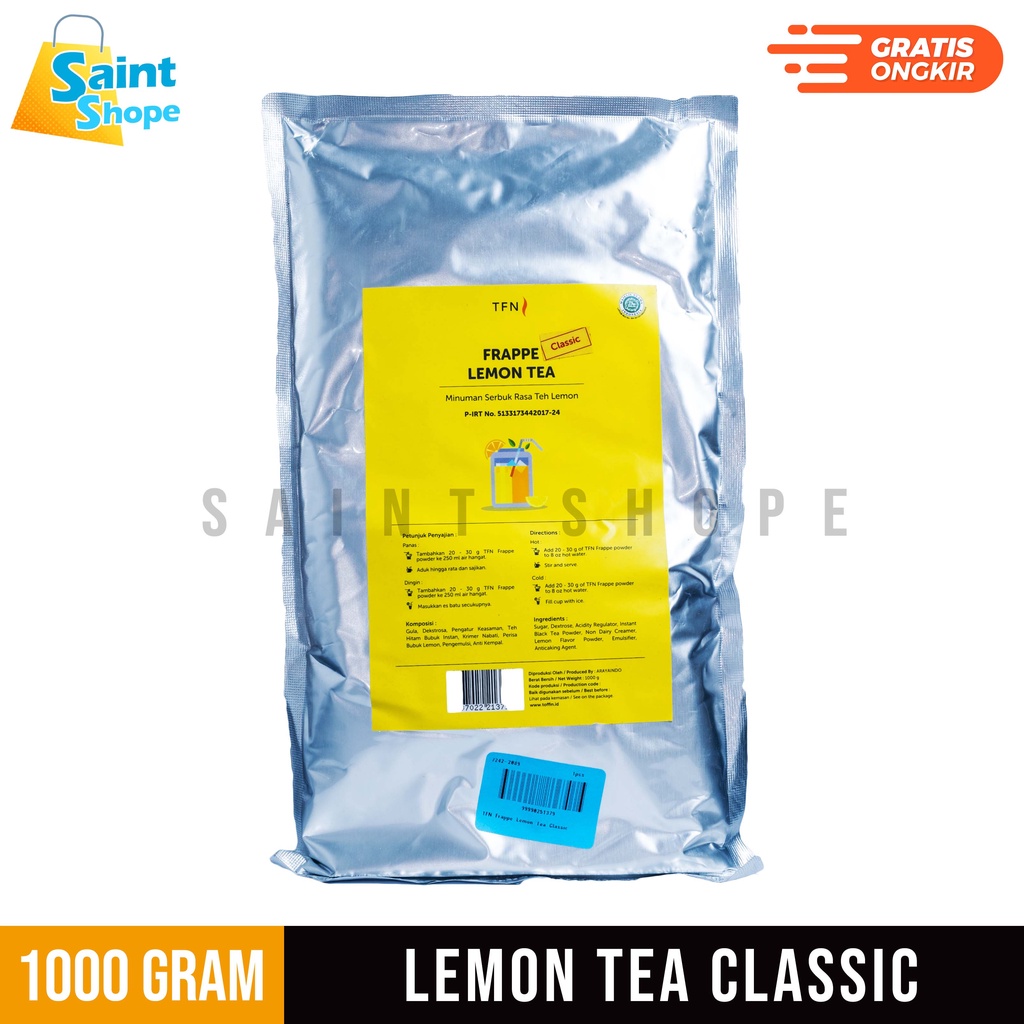 Toffin Frappe Lemon Tea Classic Powder | Bubuk Teh Lemon Klasik