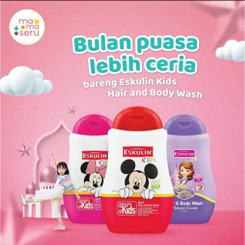 ESKULIN KIDS HAIR AND BODY WASH / Eskulin Sabun Plus Shampo Anak Murah