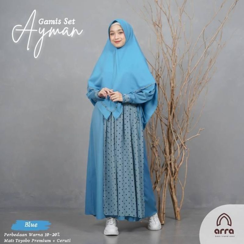 Gamis Set Ayman 01 Blue Original by ARRA