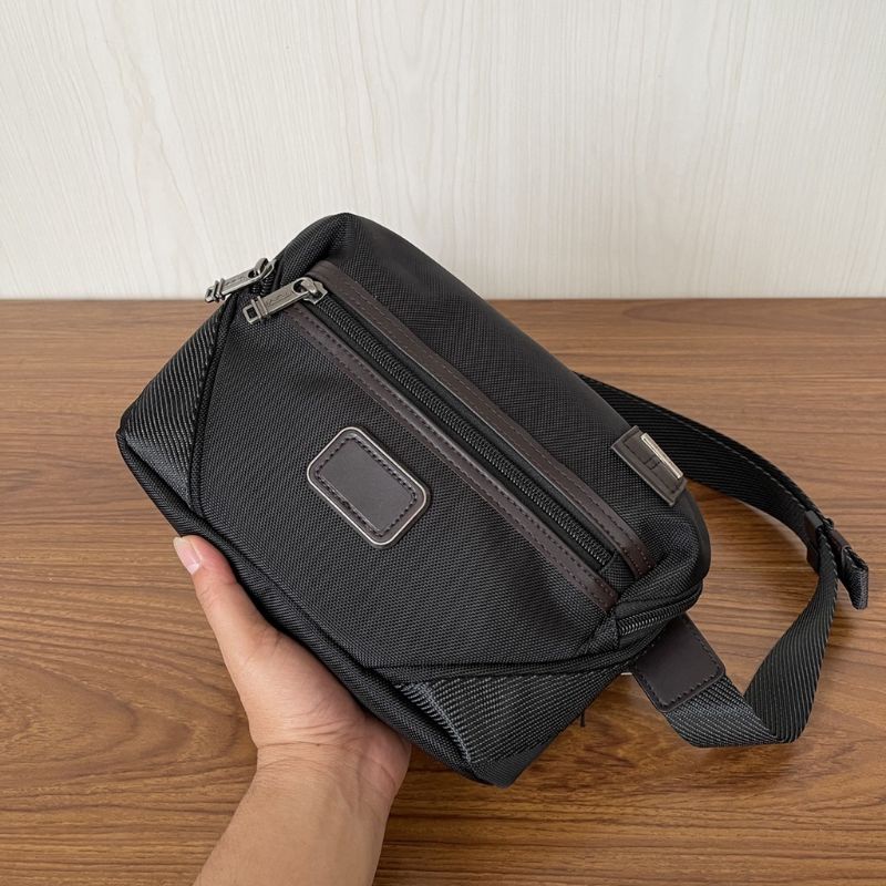 Waistbag Tumi Alpha Bravo Black Waist Pack Tas Pinggang Mirror Quality