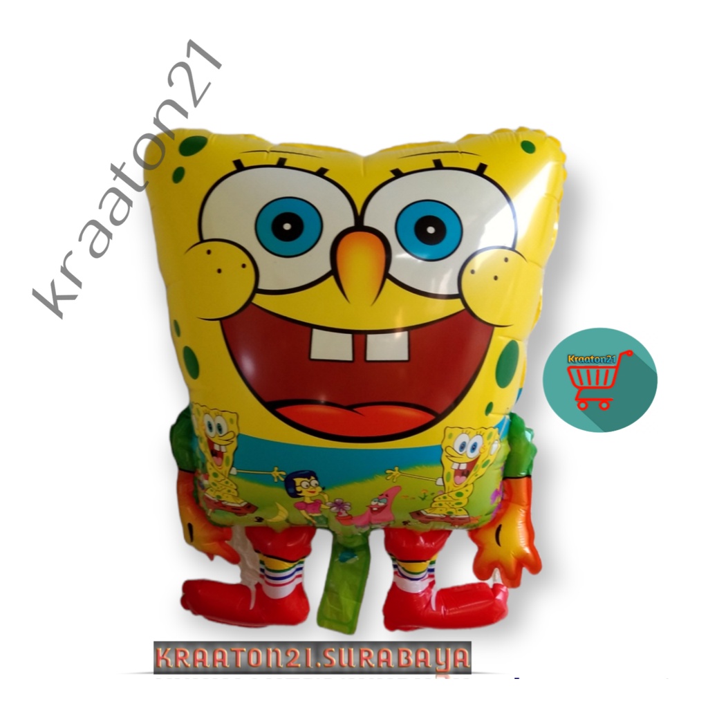 balon spongebob 1 PACK  ( isi 25 ) / balon karakter sponsbob / balon gas / balon helium / balon udar